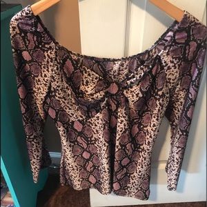 Blouse, top, python print